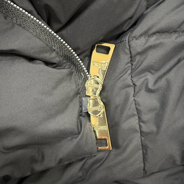 Great Herno down coat black wool Women 44 PI001564D