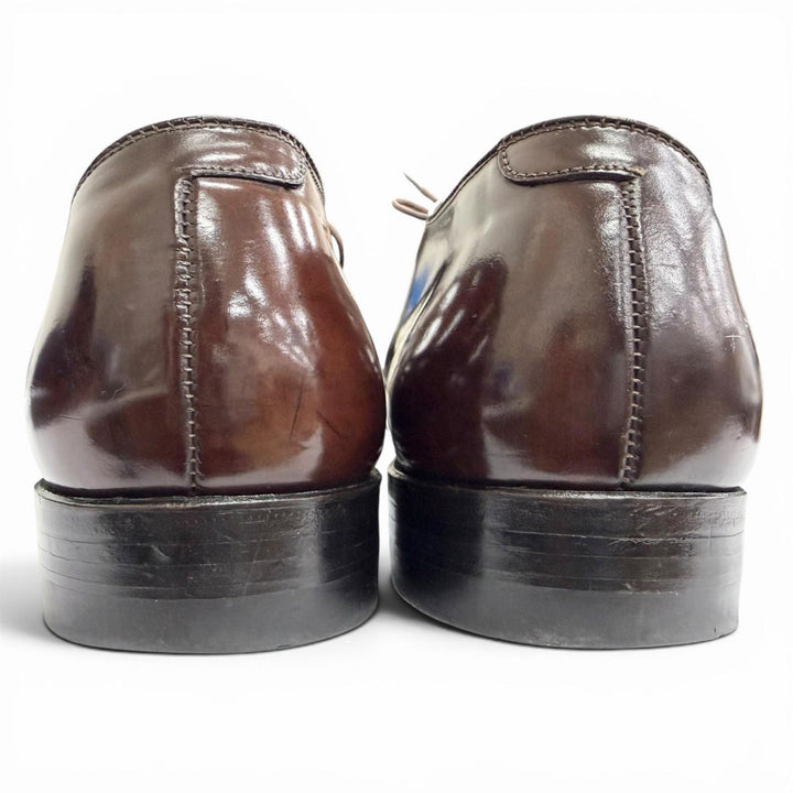 Very Good ALDEN Leather shoes Open lacing, punched cap toe Cordovan mens 9 56201