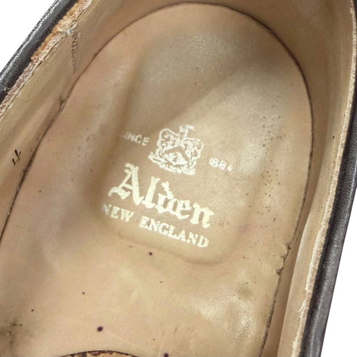 Very Good ALDEN Leather shoes Open lacing, punched cap toe Cordovan mens 9 56201