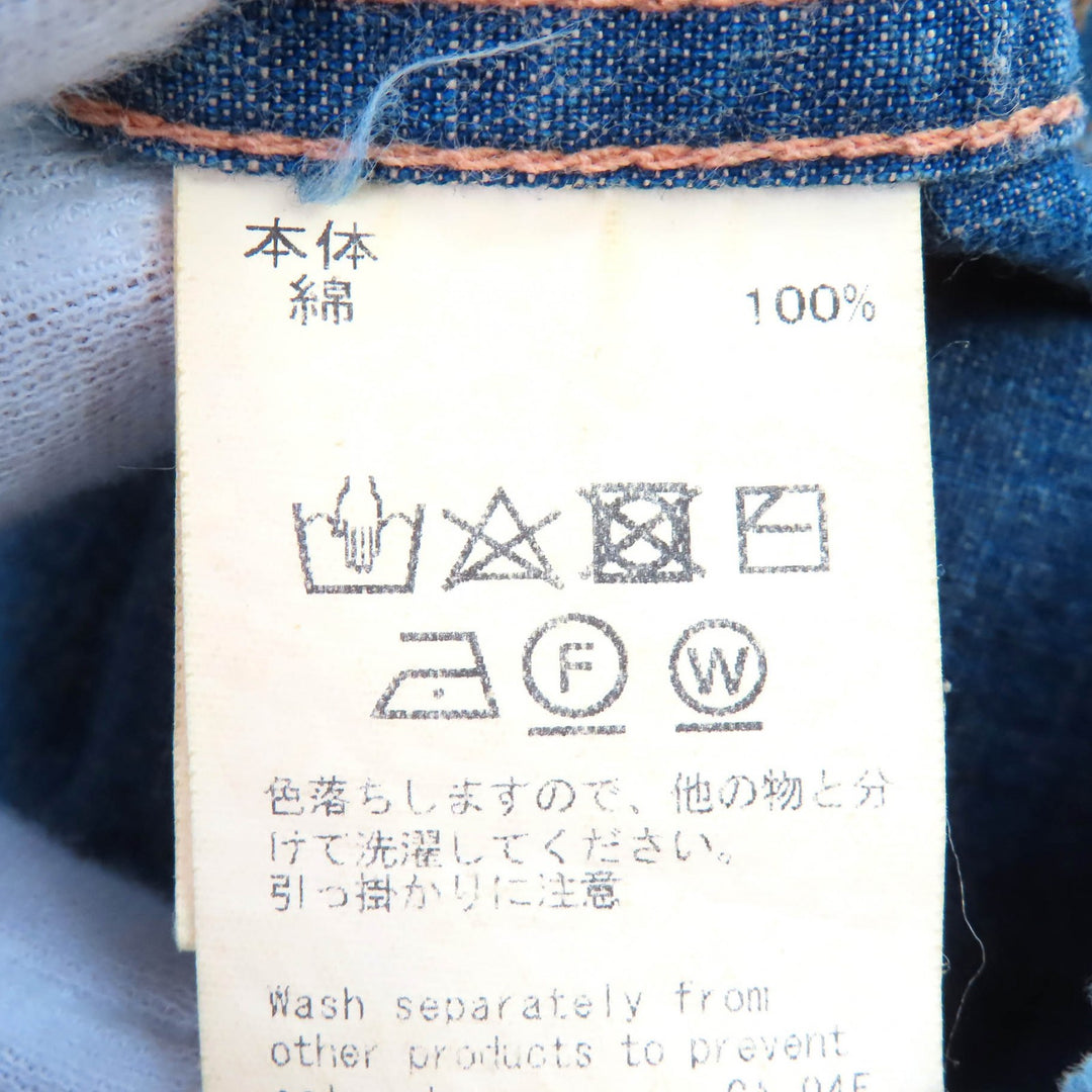 Pristine DAIRIKU Denim Western Overshirt Damage processing Indigo blue cotton 44