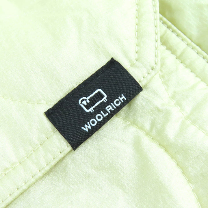 Excellent WOOLRICH Diamond Insulation Coat Logo embroidered Ivory XL WJOU0103