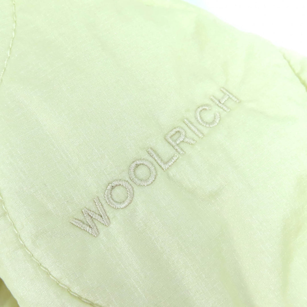 Excellent WOOLRICH Diamond Insulation Coat Logo embroidered Ivory XL WJOU0103