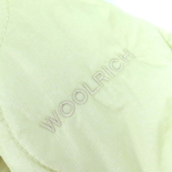 Excellent WOOLRICH Diamond Insulation Coat Logo embroidered Ivory XL WJOU0103