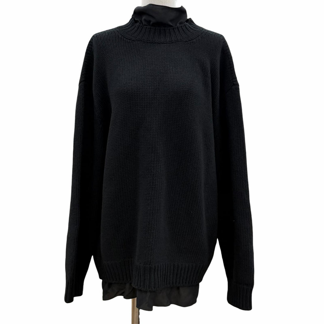 Great GUCCI knit black wool Women S 800434