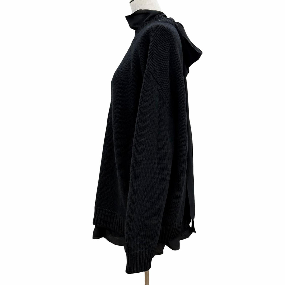 Great GUCCI knit black wool Women S 800434