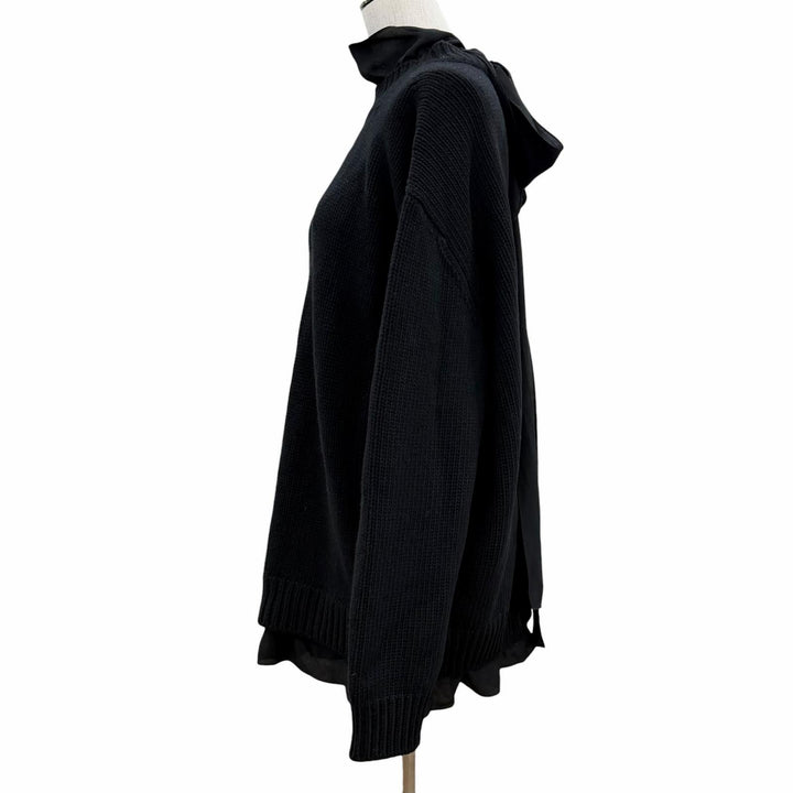 Great GUCCI knit black wool Women S 800434