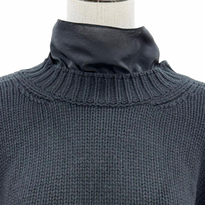 Great GUCCI knit black wool Women S 800434