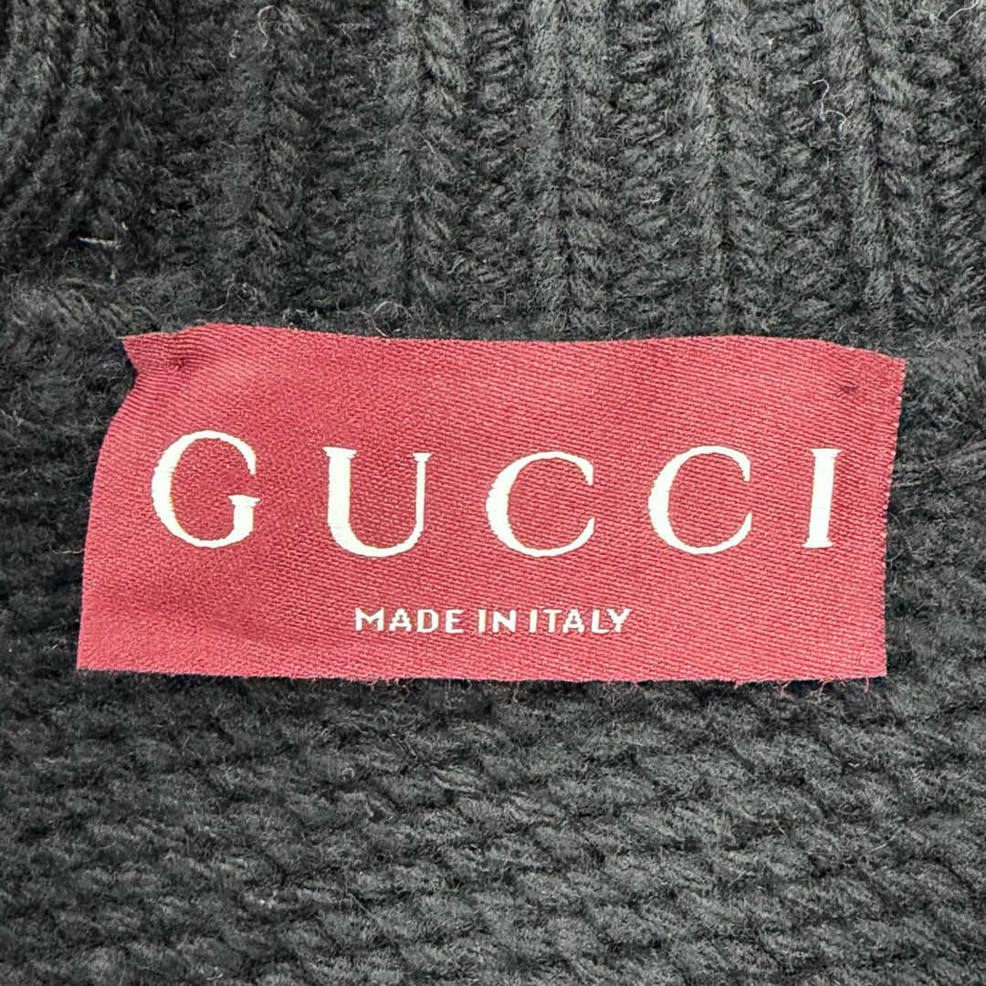 Great GUCCI knit black wool Women S 800434