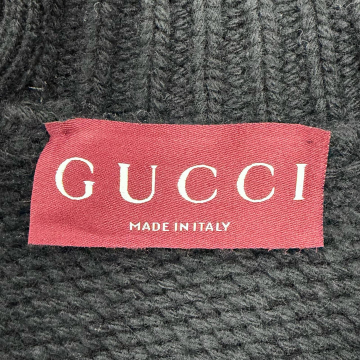 Great GUCCI knit black wool Women S 800434