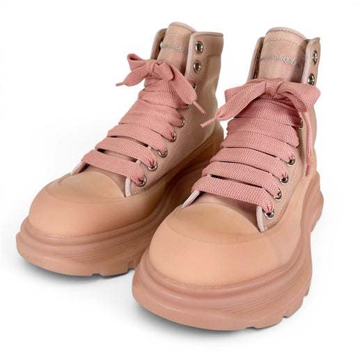 Excellent Alexander McQueen High cut sneakers TREAD MESH Rose pink Nylon Women