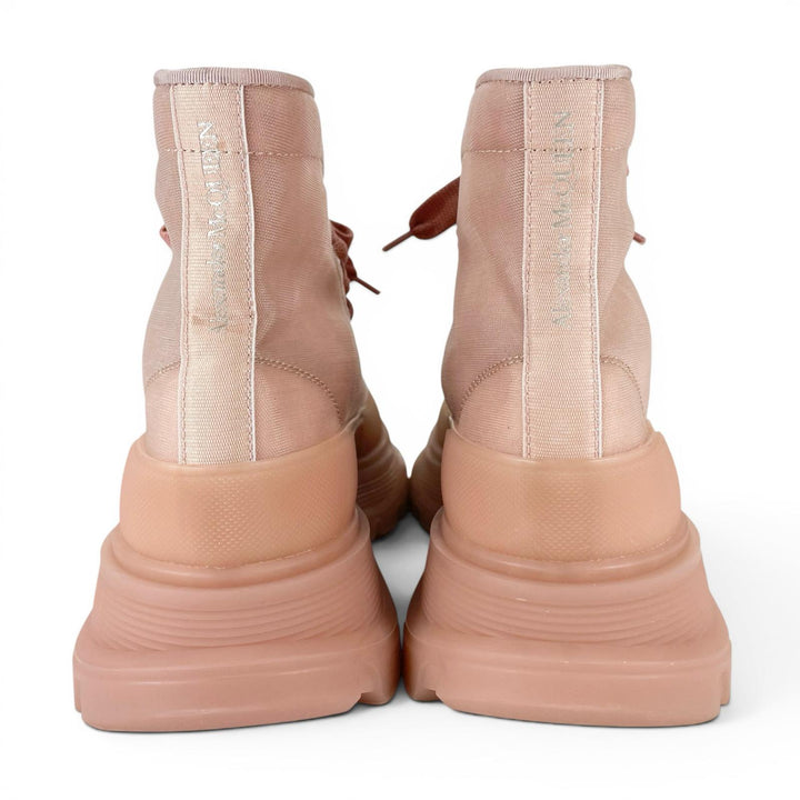 Excellent Alexander McQueen High cut sneakers TREAD MESH Rose pink Nylon Women