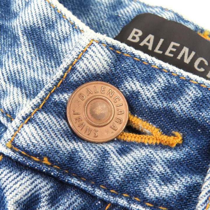 Excellent BALENCIAGA Denim pants Cut-off denim shorts/half pants M 753212