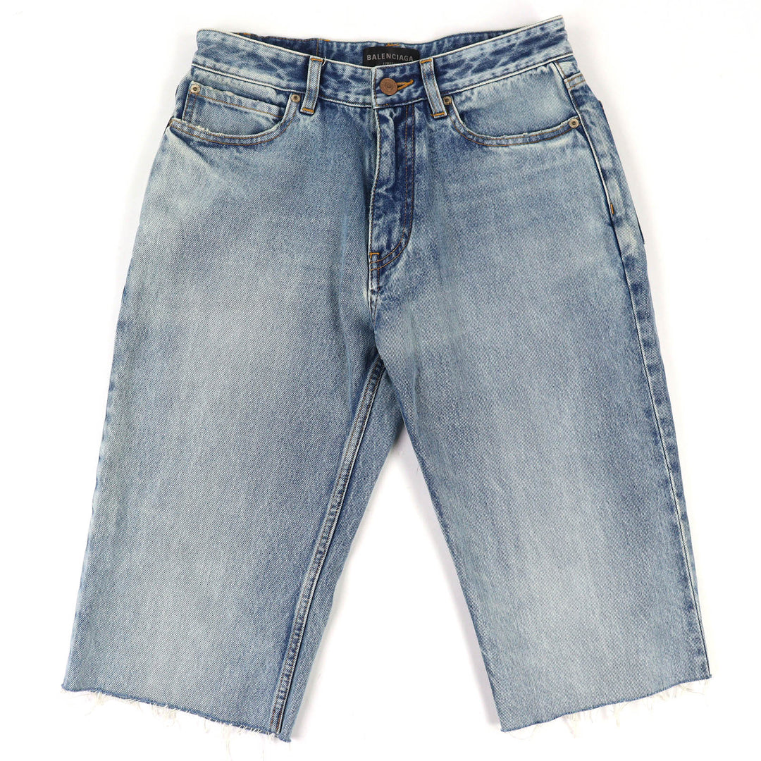 Excellent BALENCIAGA Denim pants Cut-off denim shorts/half pants M 753212