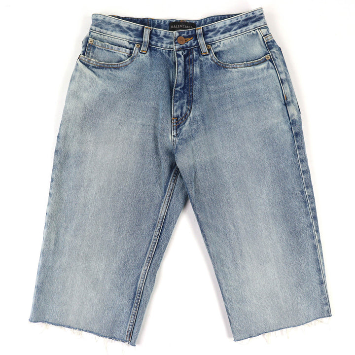 Excellent BALENCIAGA Denim pants Cut-off denim shorts/half pants M 753212