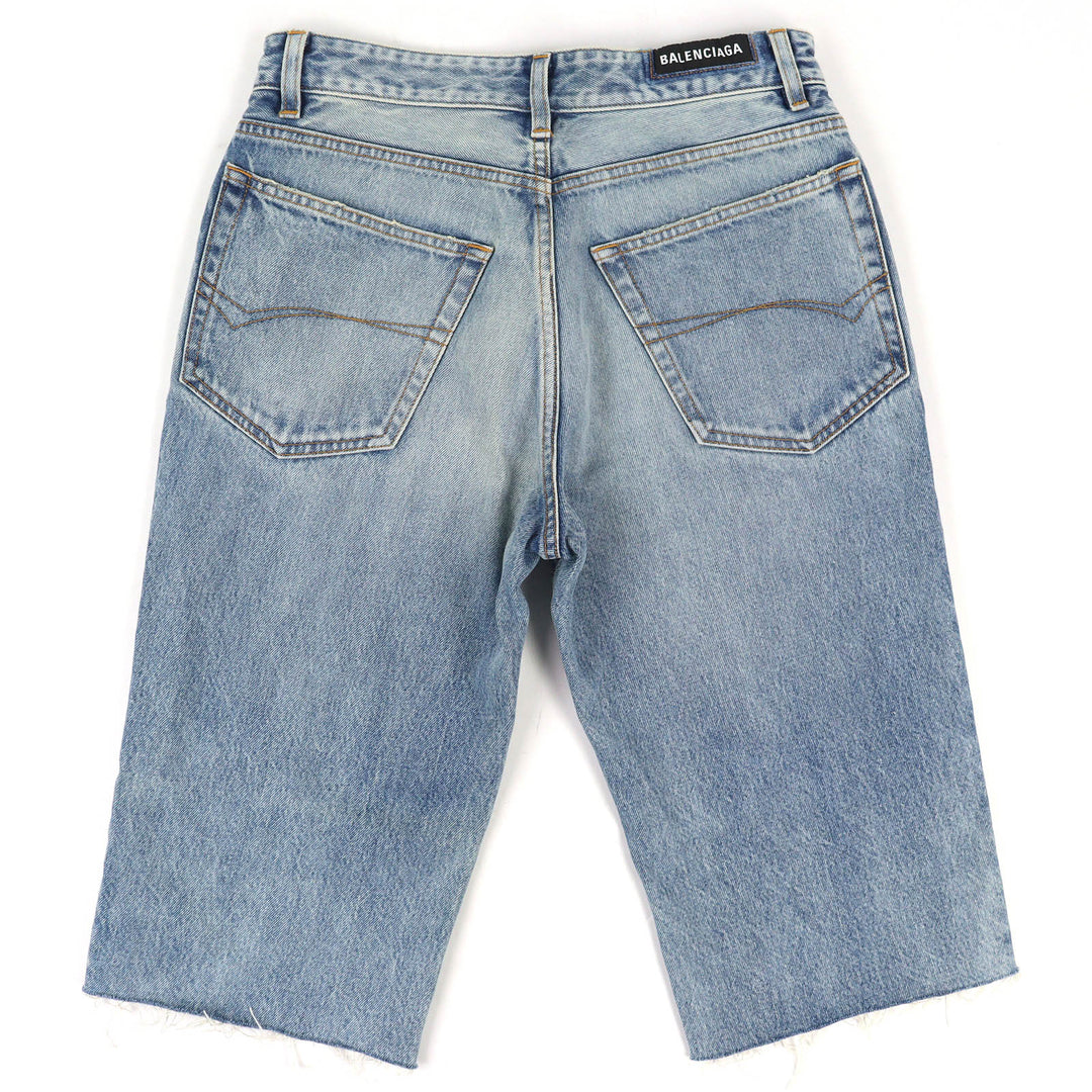 Excellent BALENCIAGA Denim pants Cut-off denim shorts/half pants M 753212