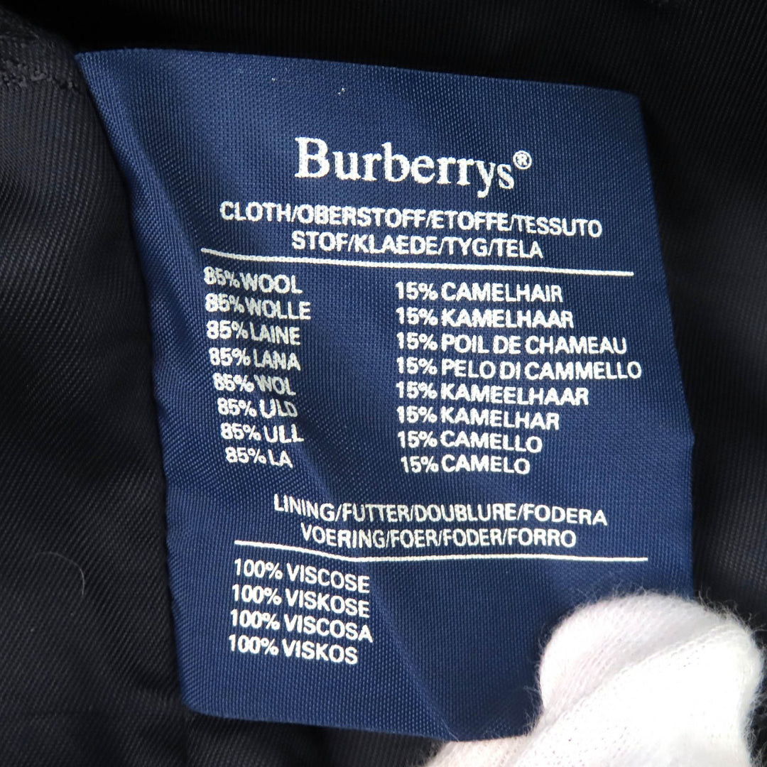 Great Burberrys coat Navy wool mens