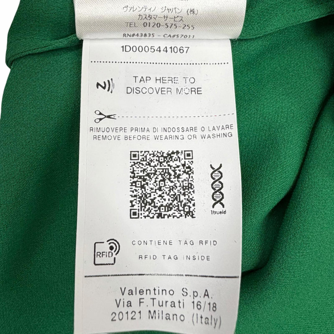 Great Valentino Long sleeve shirt green silk Women 38 XB3AE6U51MH