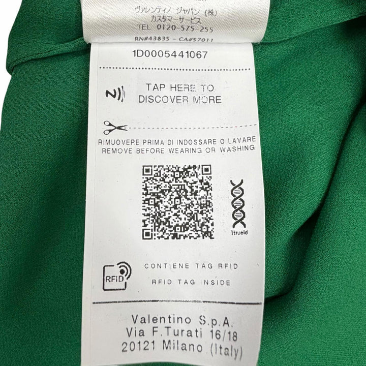Great Valentino Long sleeve shirt green silk Women 38 XB3AE6U51MH