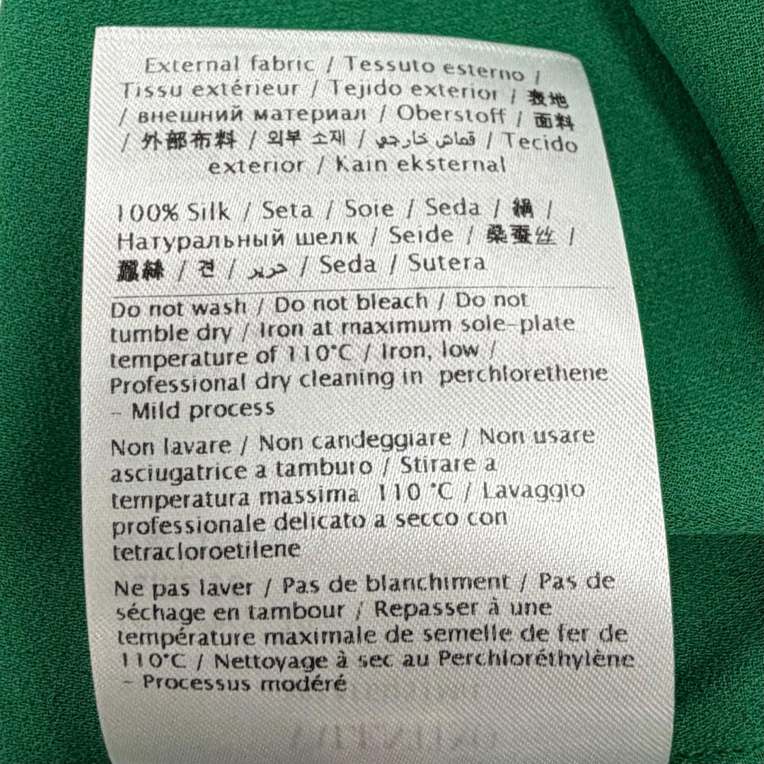 Great Valentino Long sleeve shirt green silk Women 38 XB3AE6U51MH