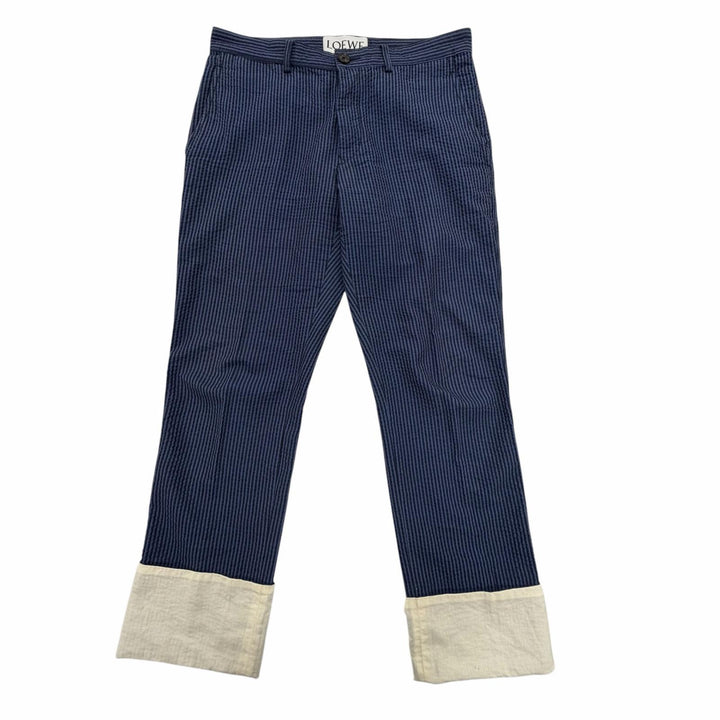 Excellent LOEWE Pants Navy cotton mens 46