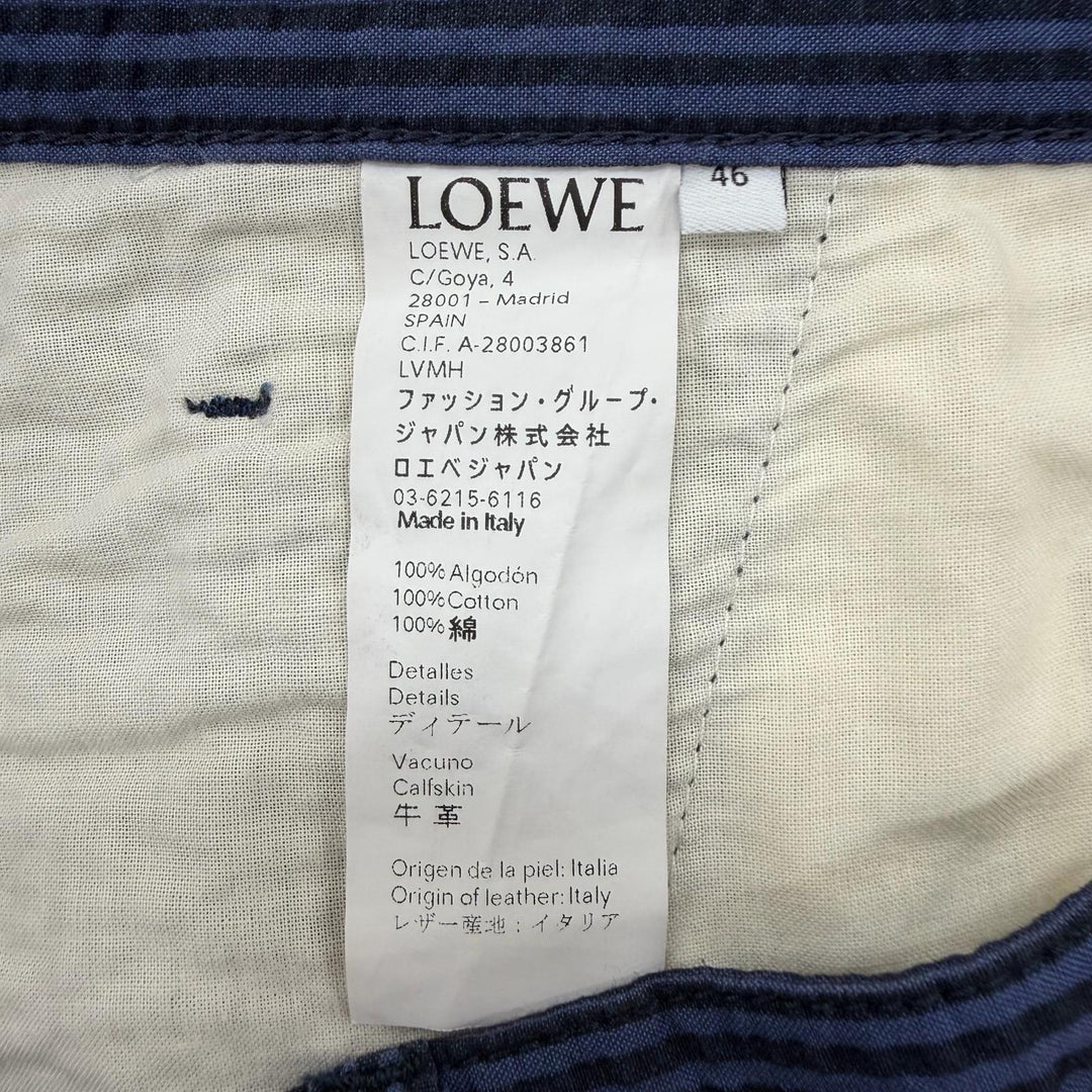 Excellent LOEWE Pants Navy cotton mens 46