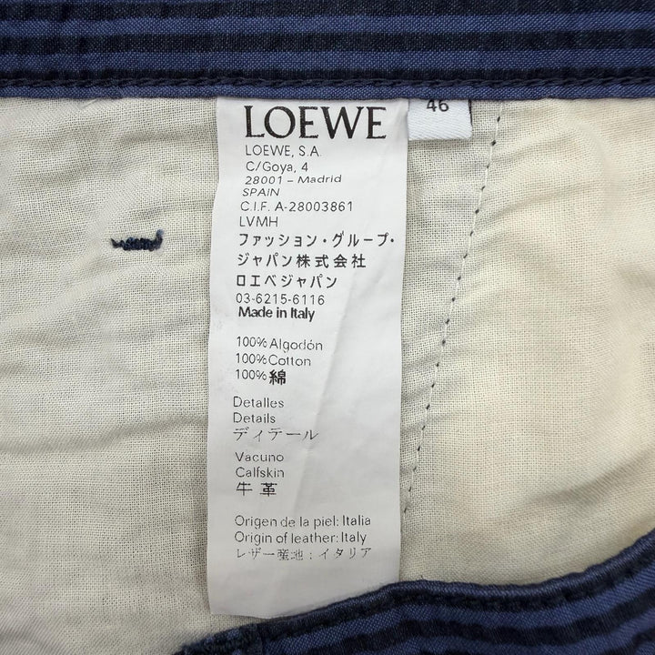 Excellent LOEWE Pants Navy cotton mens 46