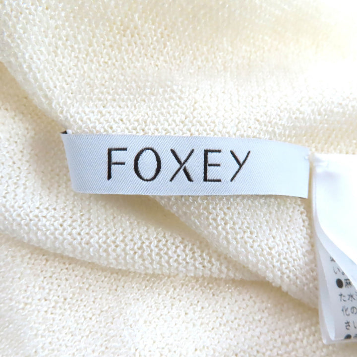 Excellent FOXEY cardigan Otavia Ivory linen Women 43431