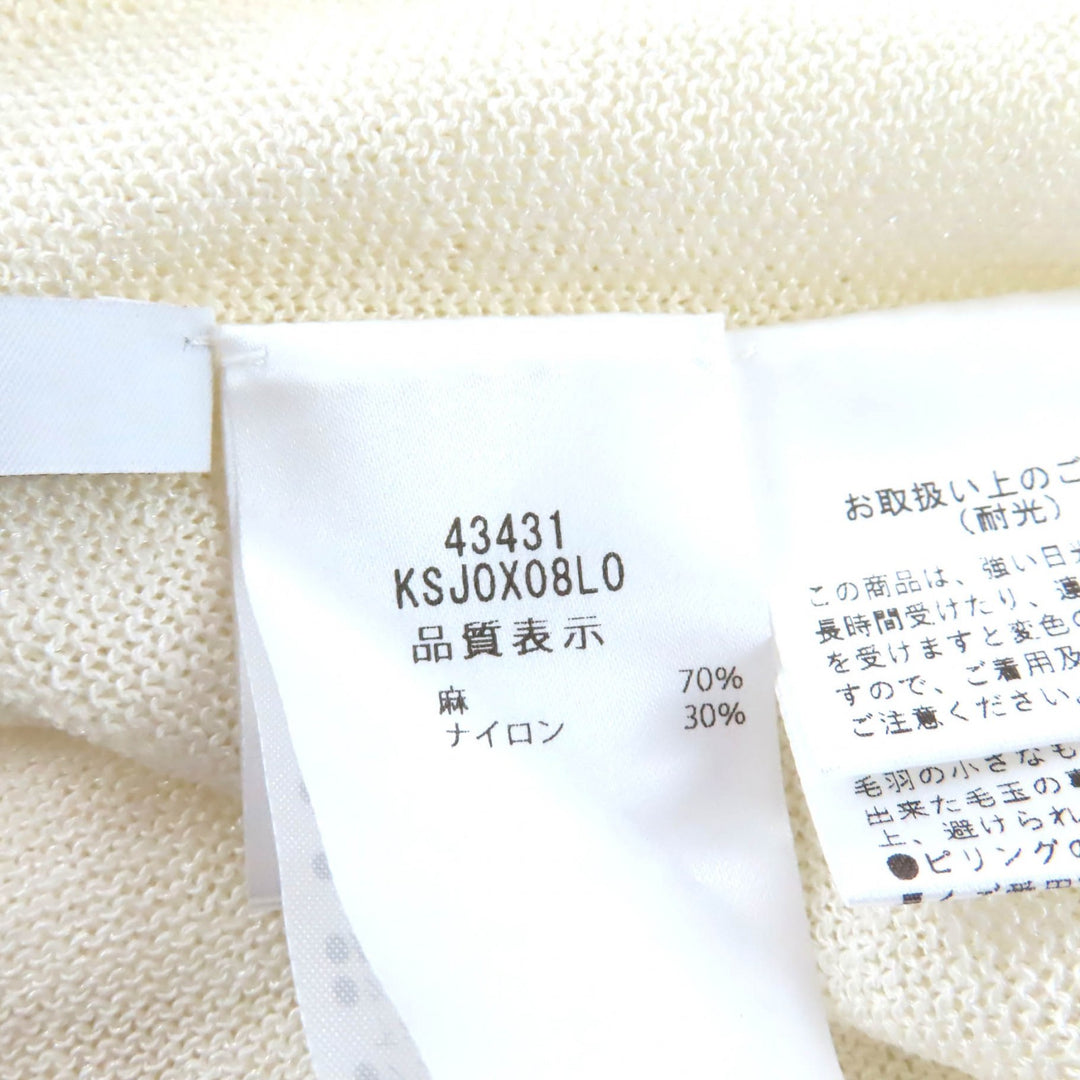 Excellent FOXEY cardigan Otavia Ivory linen Women 43431