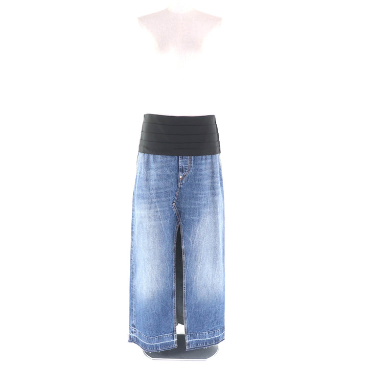 Pristine Stella McCartney skirt Denim with contrasting design Indigo cotton S
