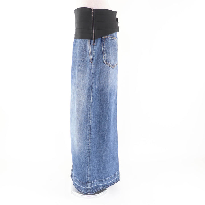 Pristine Stella McCartney skirt Denim with contrasting design Indigo cotton S