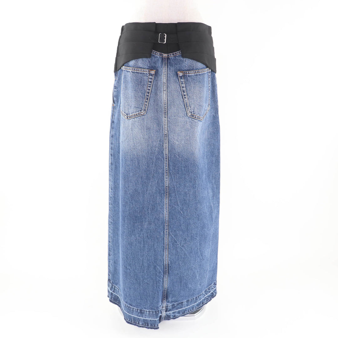 Pristine Stella McCartney skirt Denim with contrasting design Indigo cotton S