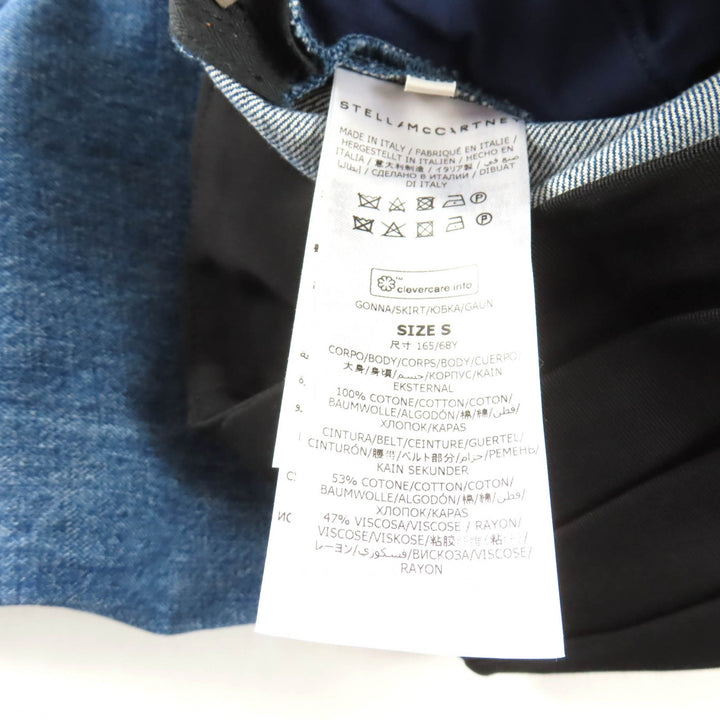 Pristine Stella McCartney skirt Denim with contrasting design Indigo cotton S