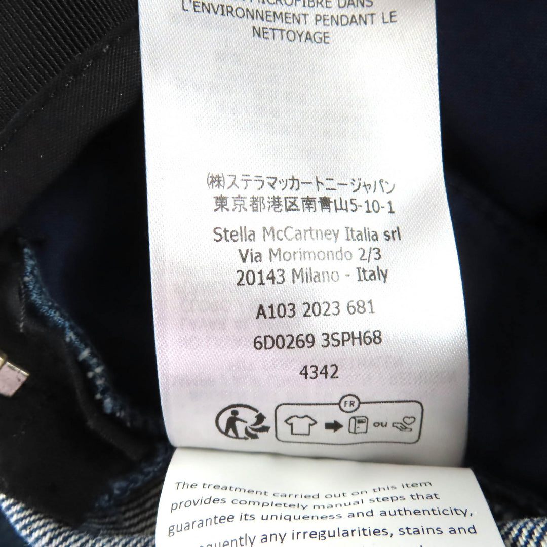 Pristine Stella McCartney skirt Denim with contrasting design Indigo cotton S