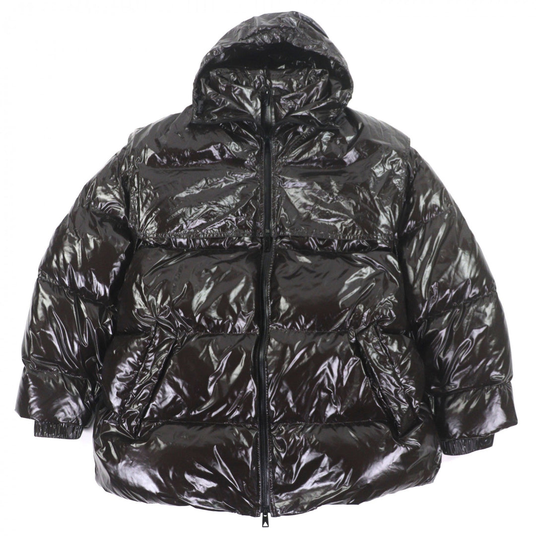 Excellent BOTTEGAVENETA Down jacket double zip up Dark brown Nylon mens L 659724