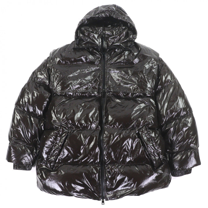 Excellent BOTTEGAVENETA Down jacket double zip up Dark brown Nylon mens L 659724