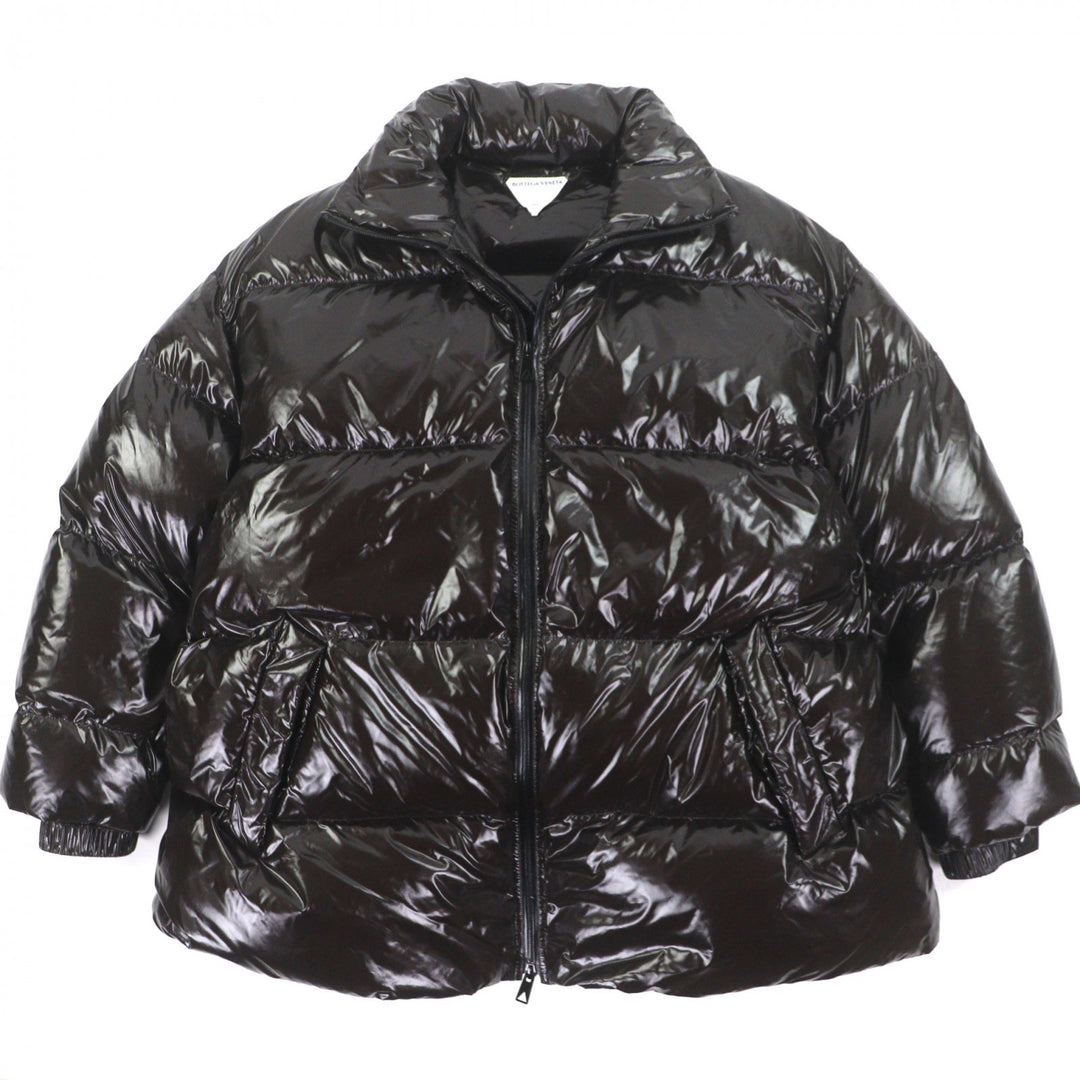 Excellent BOTTEGAVENETA Down jacket double zip up Dark brown Nylon mens L 659724