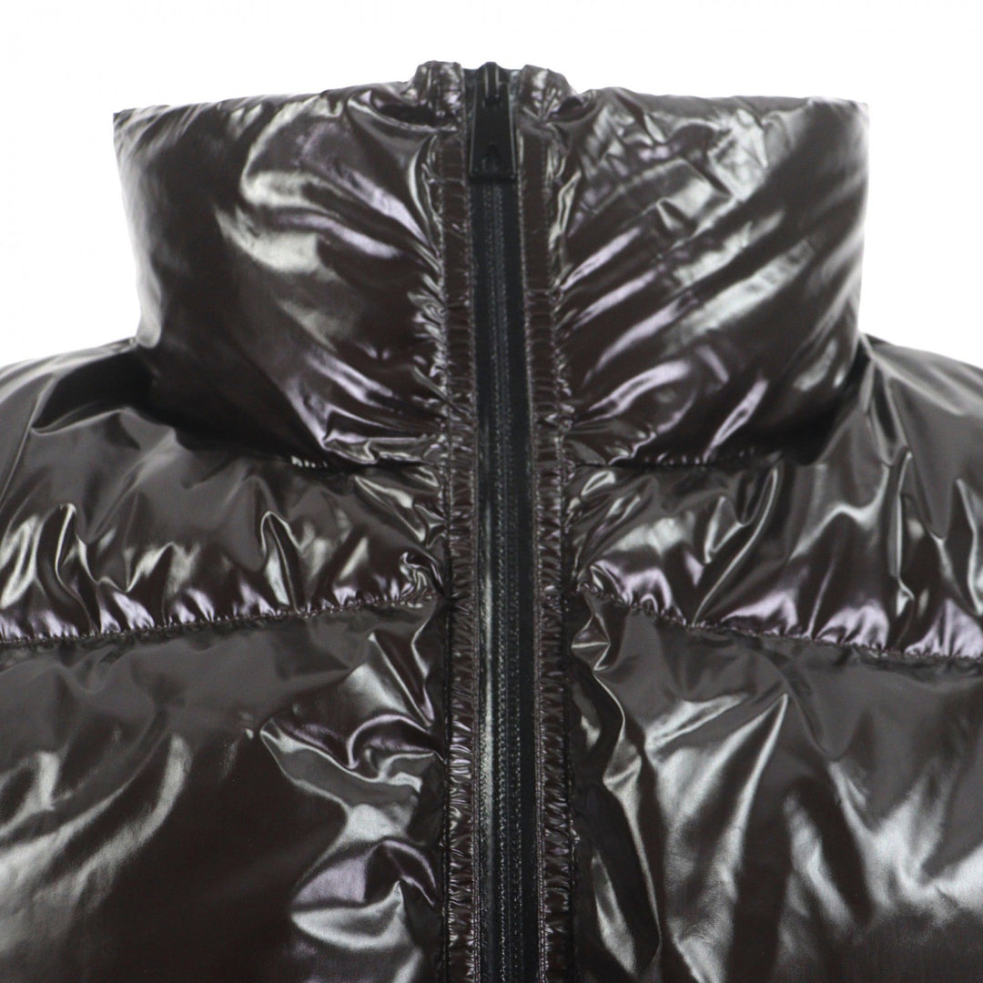 Excellent BOTTEGAVENETA Down jacket double zip up Dark brown Nylon mens L 659724