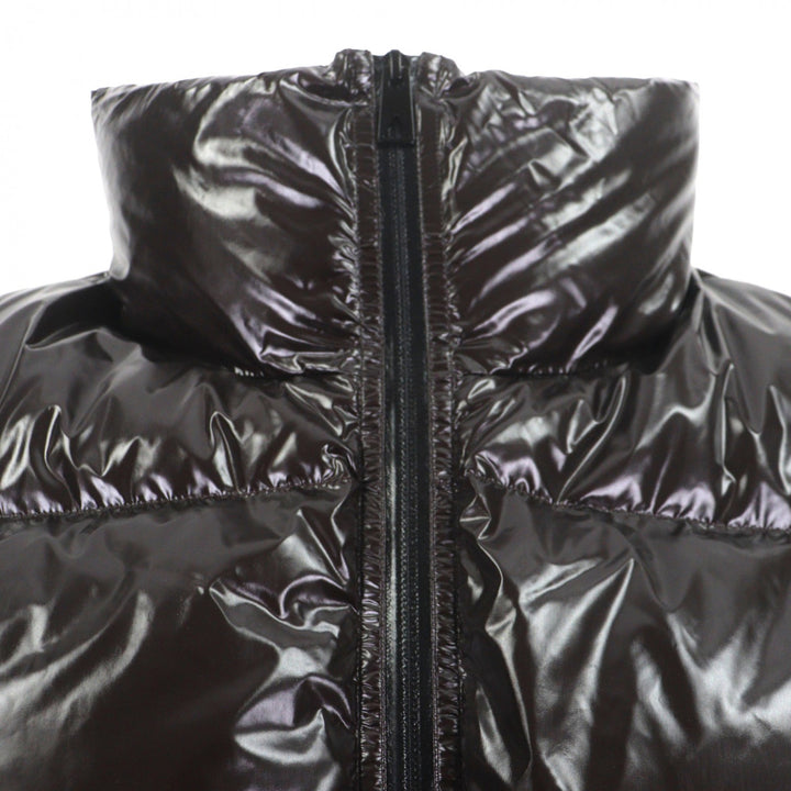 Excellent BOTTEGAVENETA Down jacket double zip up Dark brown Nylon mens L 659724