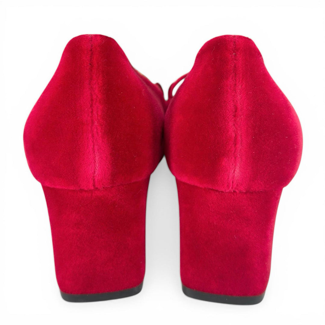 Pristine GUCCI pumps Double G GG Marmont Red velvet Women 39 526465