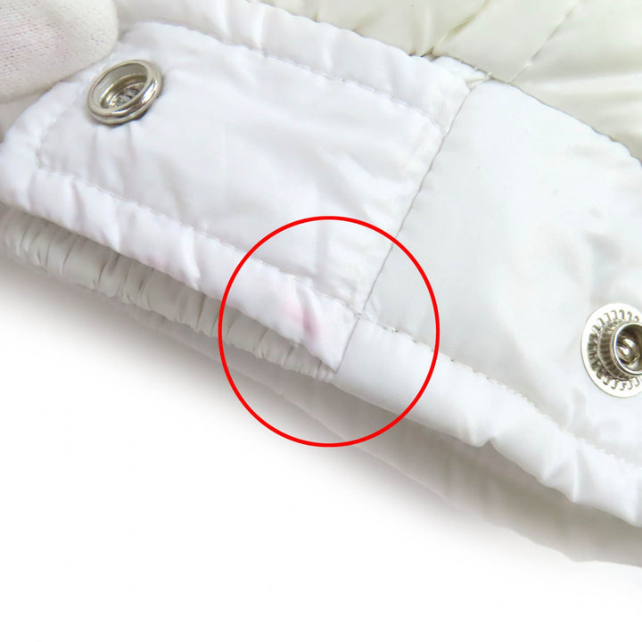 Very Good MONCLER Down jacket MAYA Logo patch, hooded, zip-up jacket white 1