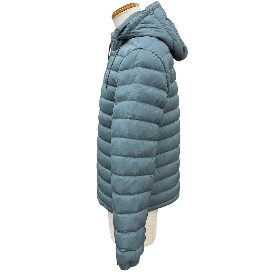 Excellent Zegna Down jacket LEGGERISSIMO Hooded double zip-up blue wool mens 48