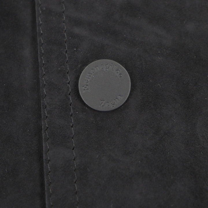 Excellent Ermenegildo Zegna Jacket Lamb leather blouson black mens 50