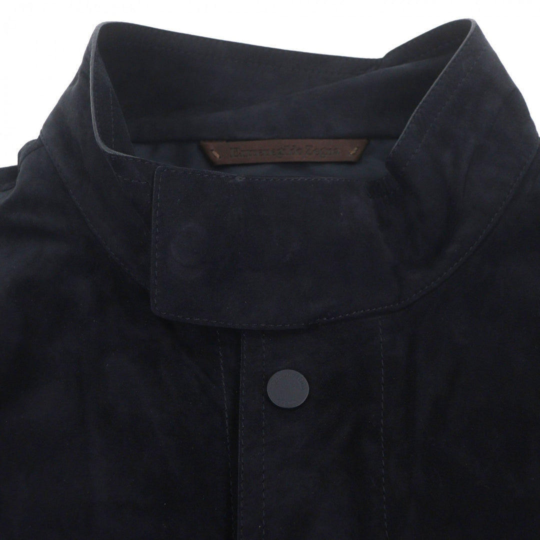 Excellent Ermenegildo Zegna Jacket Lamb leather blouson black mens 50