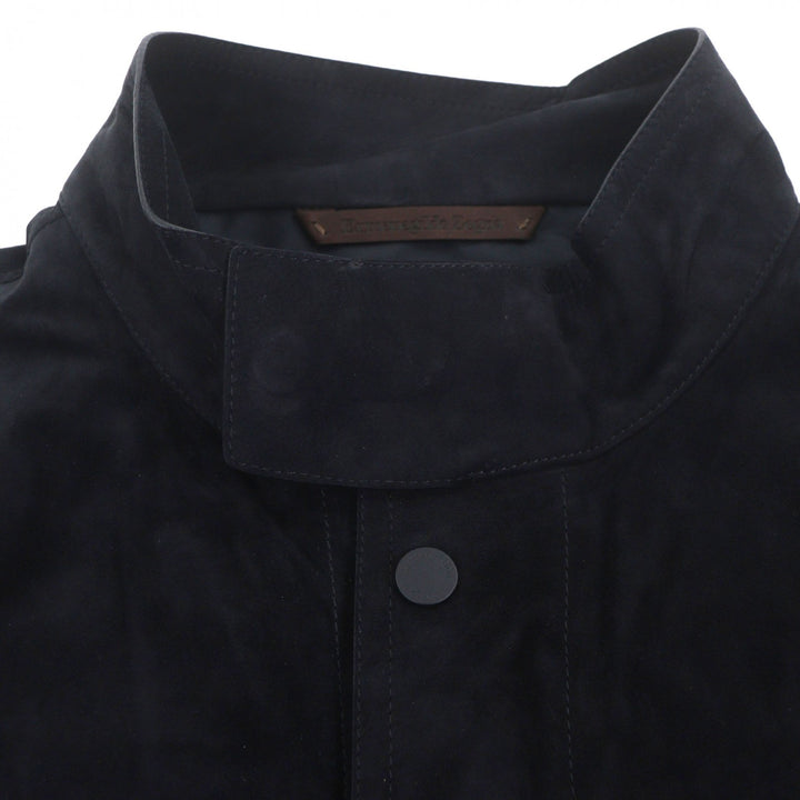 Excellent Ermenegildo Zegna Jacket Lamb leather blouson black mens 50