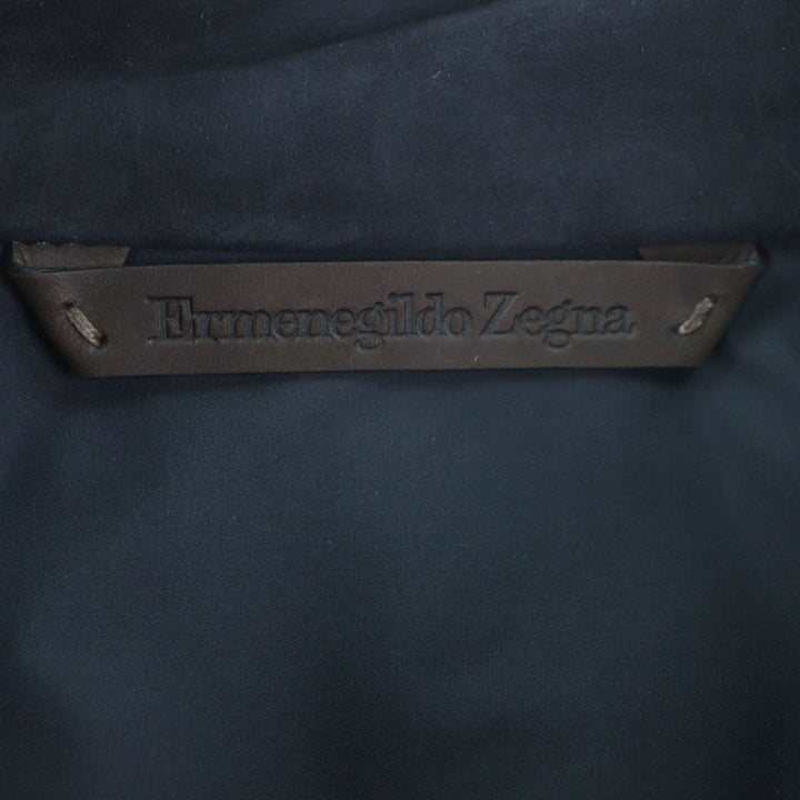 Excellent Ermenegildo Zegna Jacket Lamb leather blouson black mens 50