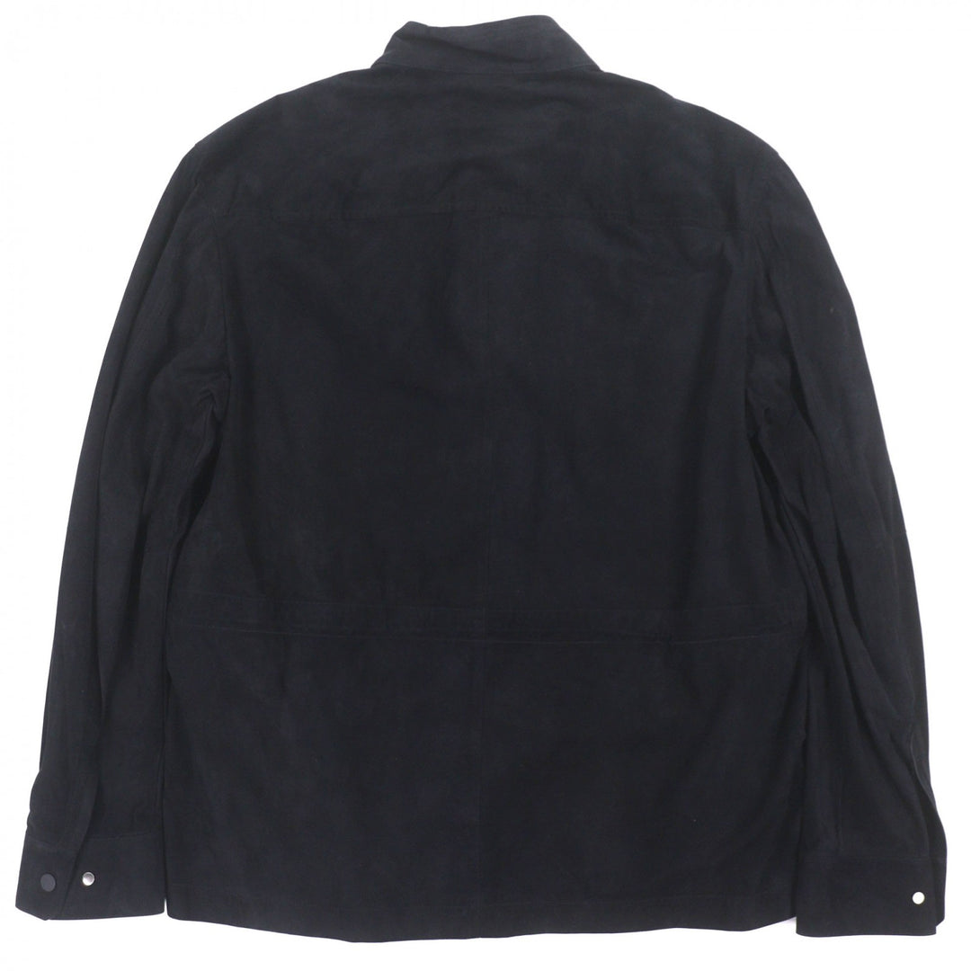Excellent Ermenegildo Zegna Jacket Lamb leather blouson black mens 50