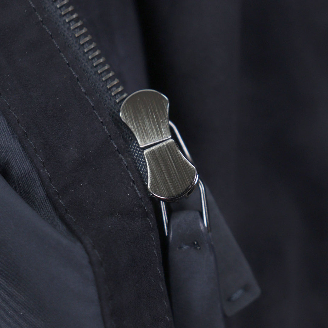 Excellent Ermenegildo Zegna Jacket Lamb leather blouson black mens 50