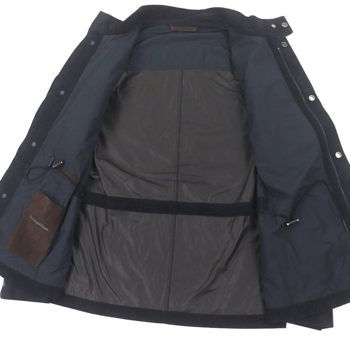Excellent Ermenegildo Zegna Jacket Lamb leather blouson black mens 50