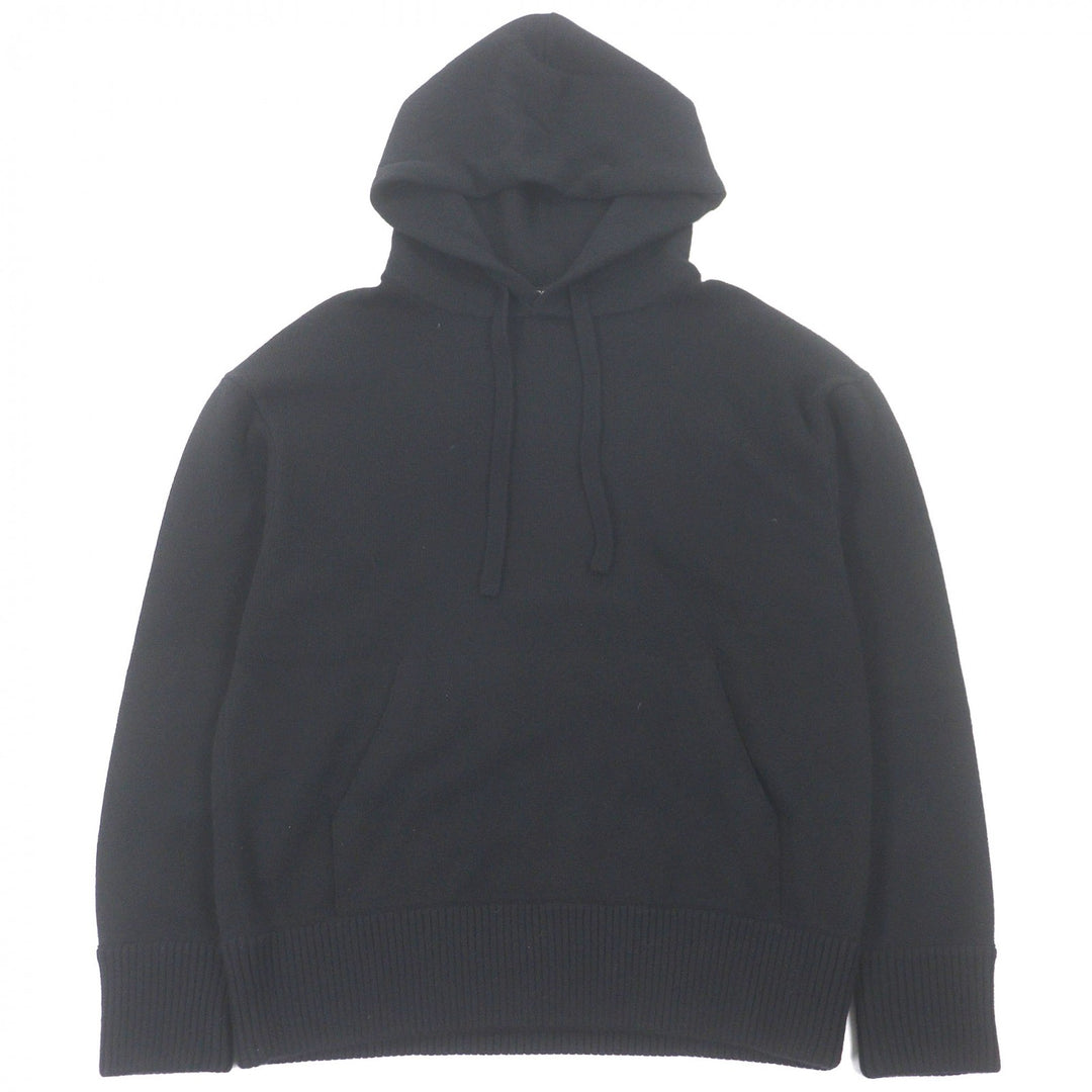 Excellent Zegna hoodie Oasi cashmere pullover knit black cashmere mens 48