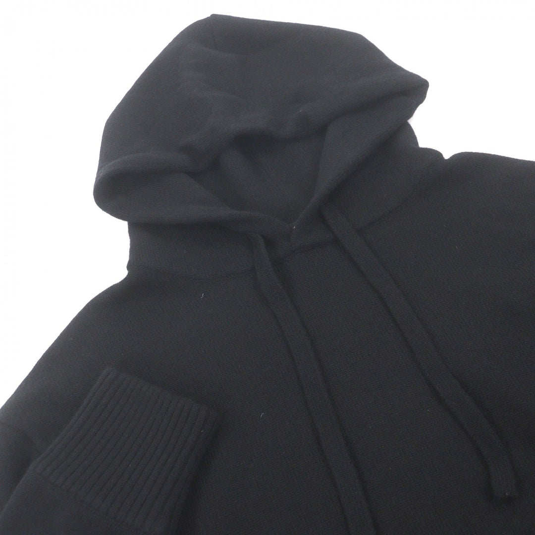 Excellent Zegna hoodie Oasi cashmere pullover knit black cashmere mens 48